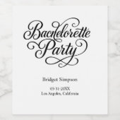 エレガントチャーム無バチェロレッテ ワインラベル (シングルラベル)