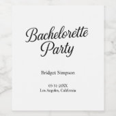 エレガントチャーム無バチェロレッテ ワインラベル (シングルラベル)