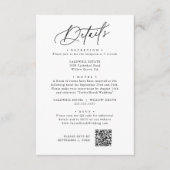 エレガントチャーム白黒の結婚詳細カード エンクロージャーカード (正面)