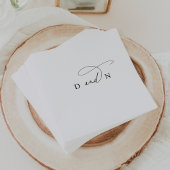 エレガントチャーム白黒モノグラム結婚ズ スタンダードカクテルナプキン