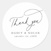 エレガントチャーム結婚のステッカー ラウンドシール (正面)