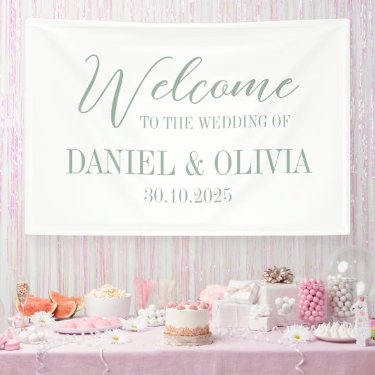 エレガントチャーム緑花結婚表 横断幕 (パーティー)