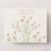 エレガントチャーム野結婚花 オールインワン招待状 (裏面)