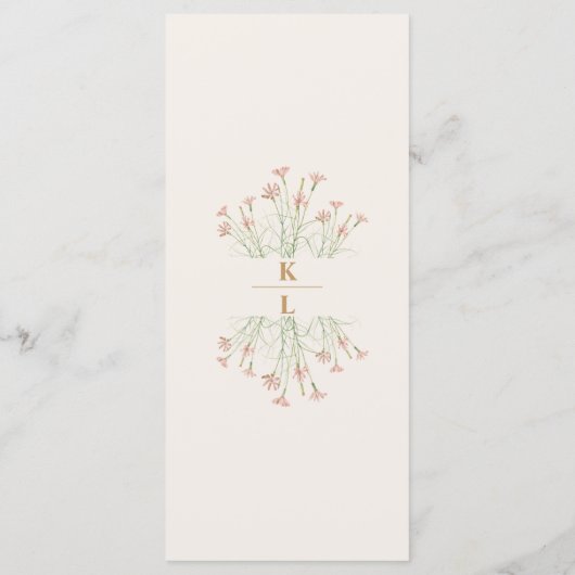 エレガントチャーム野結婚花 メニュー (裏面)