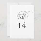 エレガントチャーム5x7結婚インチのテーブル番号 (正面)
