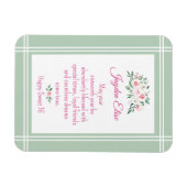 エレガントチャーム。甘パーソナライズされたい16カードマグネット マグネット (横)