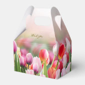 エレガントチューリカラフルップ花模様結婚式の引き出物ボックス フェイバーボックス (裏面サイド)