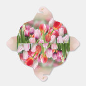 エレガントチューリカラフルップ花模様結婚式の引き出物ボックス フェイバーボックス (折り畳みなし)