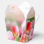 エレガントチューリカラフルップ花模様結婚式の引き出物ボックス フェイバーボックス (オープン)