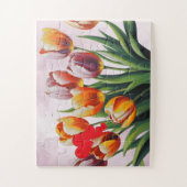 エレガントチューリップお母さんの日 ジグソーパズル (縦)