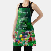 エレガントチューリップガーデン聖なる書物、 経典パーソナライズされた エプロン (インサイチュ)