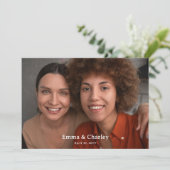 エレガントチューリップヴィンテージフローラ庭園の結婚式写真 招待状 (スタンド正面)