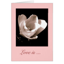 エレガントチューリップ愛は…..' あいさつ空白のカード