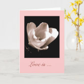 エレガントチューリップ愛は…..' あいさつ空白のカード カード (黄色い花)