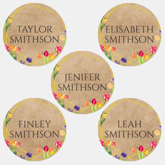 エレガントチューリ素朴ップフローラ学校を追加 ラベル (グループ)