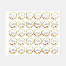 エレガントチューリ素朴ップ春の花名の追加 ラベル