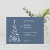 エレガントツリーウィンターホリデーフローラクレスト結婚ズ 招待状 (スタンド正面)