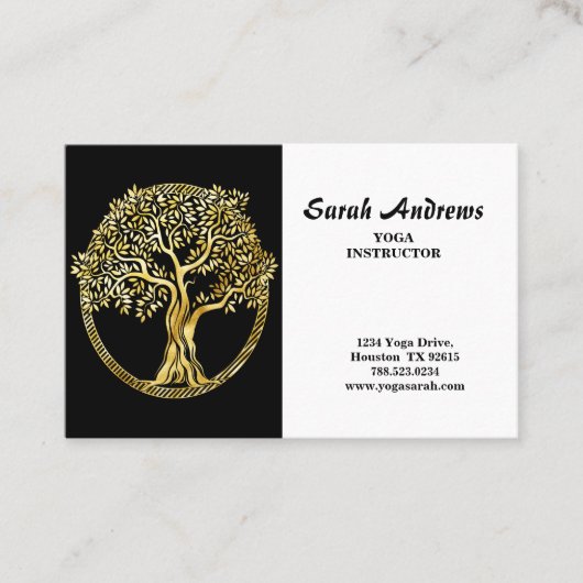 エレガントツリーオブライフヨガインストラクター 名刺 (正面)