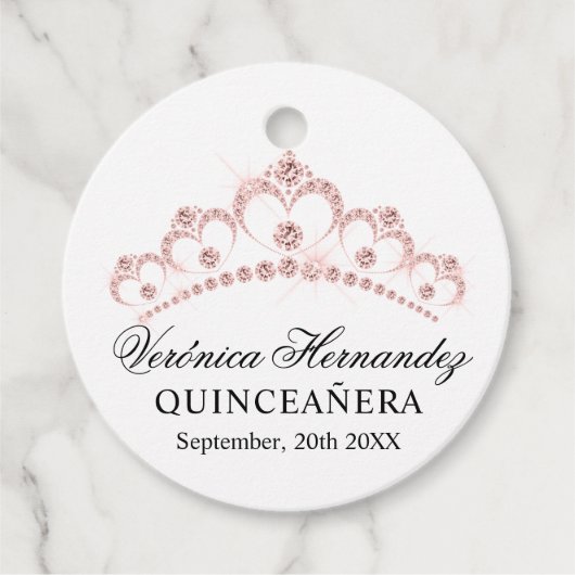 エレガントティアラピンクキンセスペインのーニェラカンス フェイバータグ (正面)