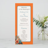 エレガントティール（緑がかった色）とオレンジのフローラ結婚の式 (スタンド正面)