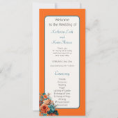 エレガントティール（緑がかった色）とオレンジのフローラ結婚の式 (正面)