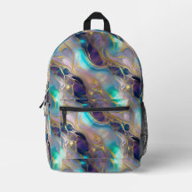 エレガントティール（緑がかった色）とパープルオパール石を持つ金ゴールド