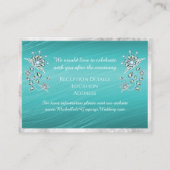 エレガントティール(緑がかった色)とライン結婚ストーン詳細 エンクロージャーカード (裏面)