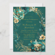 エレガントティール（緑がかった色）と金ゴールドフローラのお祝いI