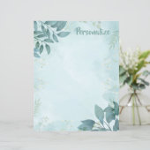 エレガントティール（緑がかった色）の葉葉自然文房具 (スタンド正面)