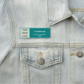 エレガントティール（緑がかった色）の違いパーソナライズされた：ロゴ、文字 名札 (インサイチュ)