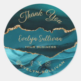 エレガントティール(緑がかった色)は感謝してい上 ラウンドシール
