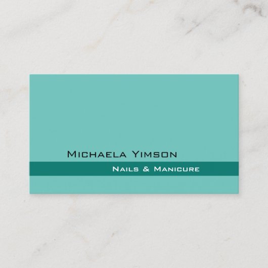 エレガントティール（緑がかった色）クラシックシックとフォトプロフェッショナル 名刺 (正面)