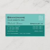 エレガントティール(緑がかった色)クラシックプロフェッショナル 名刺 (裏面)