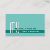 エレガントティール(緑がかった色)クラシックプロフェッショナル 名刺 (正面)