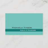 エレガントティール(緑がかった色)クラシックモダンシンプルプロフェッショナル 名刺 (正面)