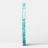 エレガントティール（緑がかった色）グリッター Case-Mate iPhoneケース (裏面 / 左)