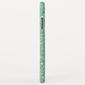 エレガントティール(緑がかった色)グリフェイクングラマラスグリッター Case-Mate iPhoneケース (裏面/右)