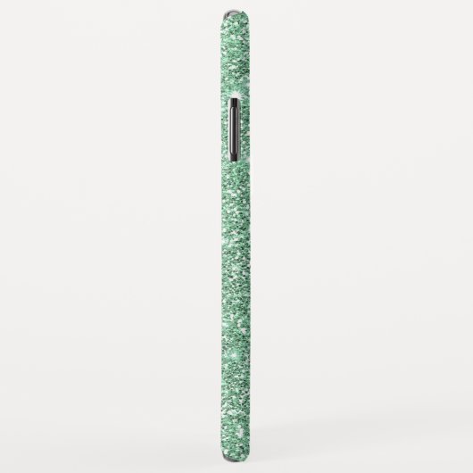 エレガントティール(緑がかった色)グリフェイクングラマラスグリッター Case-Mate iPhoneケース (裏面/右)