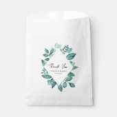 エレガントティール（緑がかった色）グリーンリー水結婚色 フェイバーバッグ (正面)