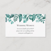 エレガントティール(緑がかった色)グ結婚リーリーのウェブサイト エンクロージャーカード (正面)