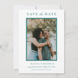 エレガントティール（緑がかった色）グ結婚リーンの写真 セーブザデート