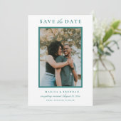 エレガントティール（緑がかった色）グ結婚リーンの写真 セーブザデート (スタンド正面)