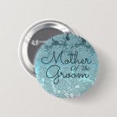 エレガントティール(緑がかった色)グ結婚リーンの母親 缶バッジ (正面&裏面)