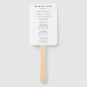 エレガントティール（緑がかった色）グ離れリー結婚の式 ハンドファン (裏面)