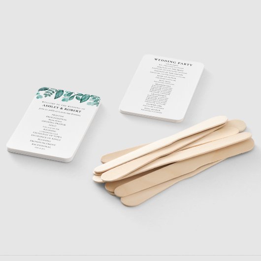 エレガントティール（緑がかった色）グ離れリー結婚の式 ハンドファン (組立なし)