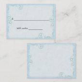 エレガントティール(緑がかった色)スクロール結婚ワークの表プレイスカード プレイスカード (正面/裏面)