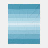 エレガントティール(緑がかった色)ターコイズブストライプルー フリースブランケット (正面)