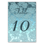 エレガントティール（緑がかった色）ターコイズ披露宴 テーブルナンバー (裏面)