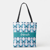 エレガントティール（緑がかった色）バターのパターン名 トートバッグ (裏面)