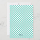 エレガントティール(緑がかった色)バラフローラベビーシャワー招待状 招待状 (裏面)